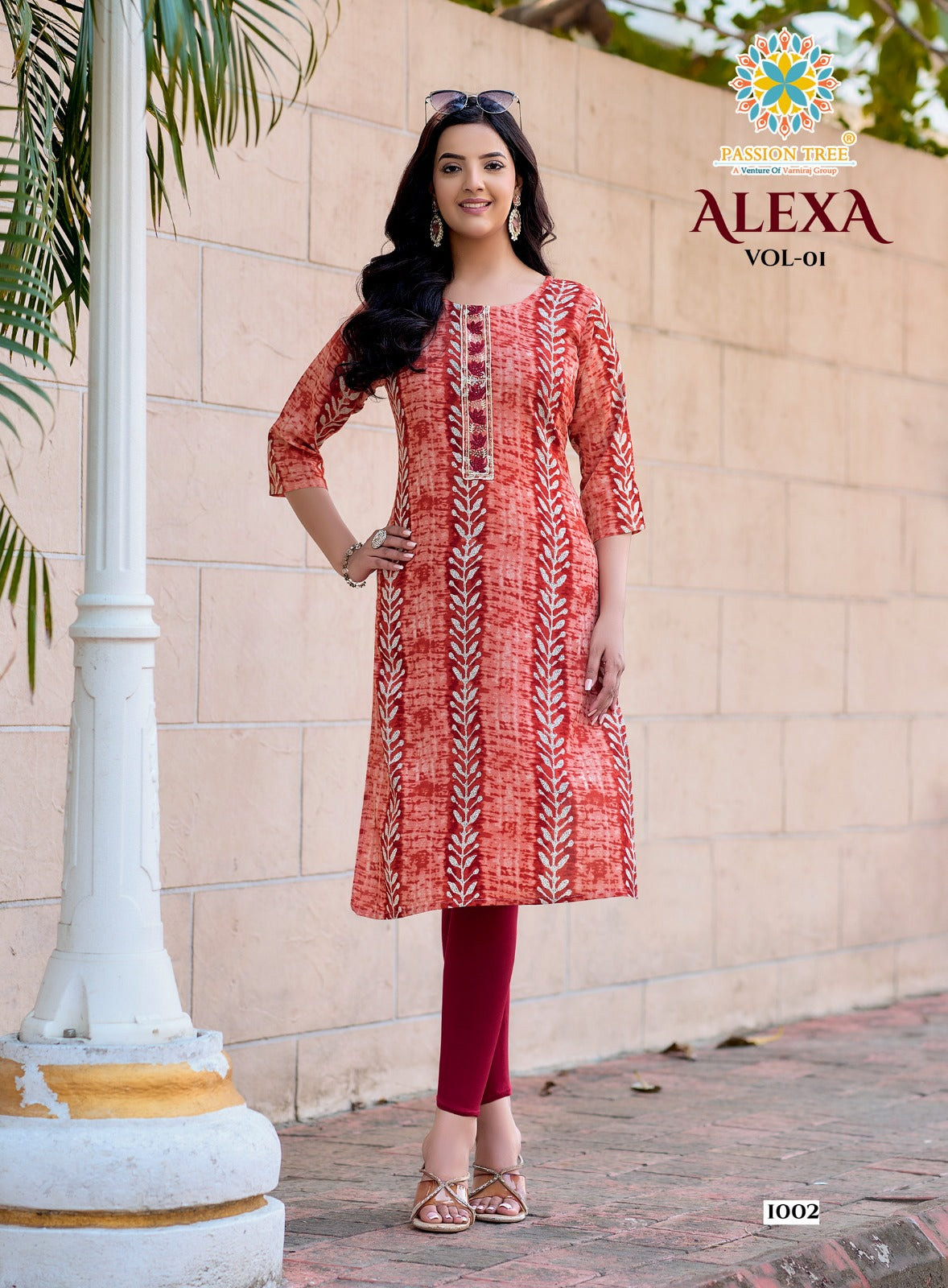 Alexa Vol 1 Passion Tree Reyon Straight Cut Kurtis Wholesale Price
