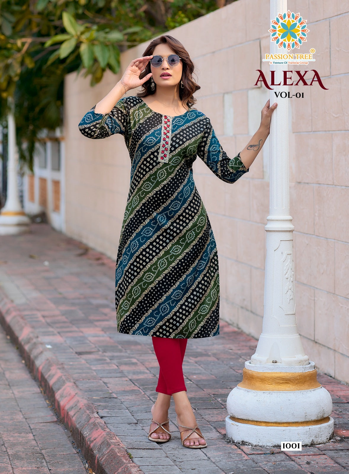 Alexa Vol 1 Passion Tree Reyon Straight Cut Kurtis Wholesale Price