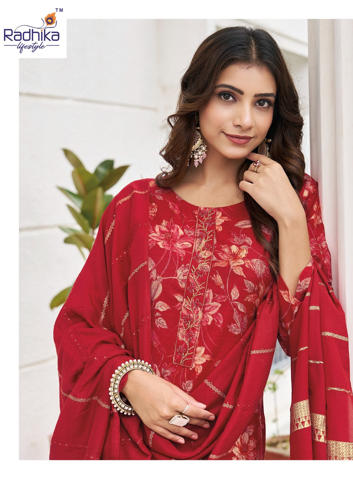 Alexa Vol 5 Radhika Lifestyle Vertican Readymade Pant Style Suits Manufacturer Ahmedabad