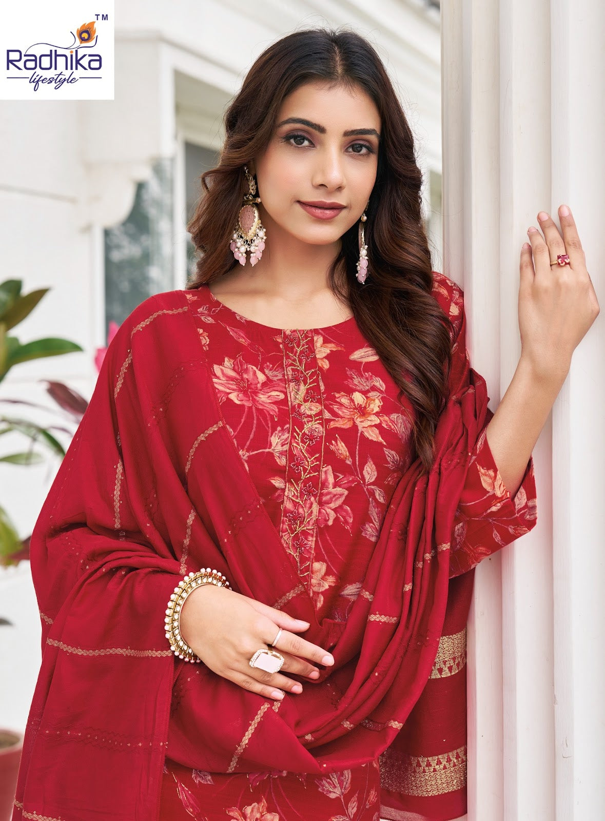 Alexa Vol 5 Radhika Lifestyle Vertican Readymade Pant Style Suits Manufacturer Ahmedabad