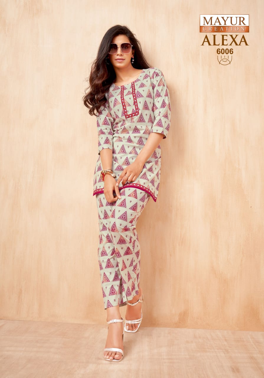 Alexa Vol 6 Mayur Creation Cotton Co Ord Set Manufacturer Gujarat