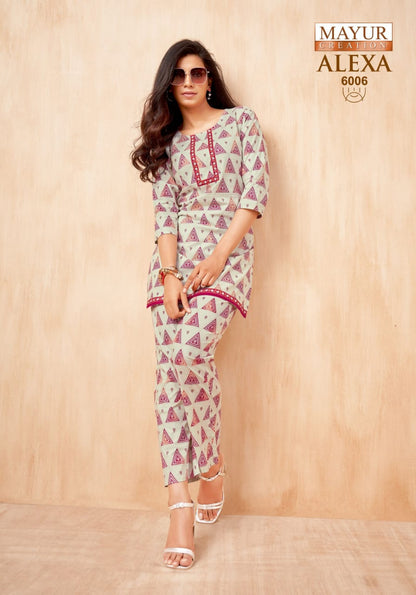 Alexa Vol 6 Mayur Creation Cotton Co Ord Set Manufacturer Gujarat