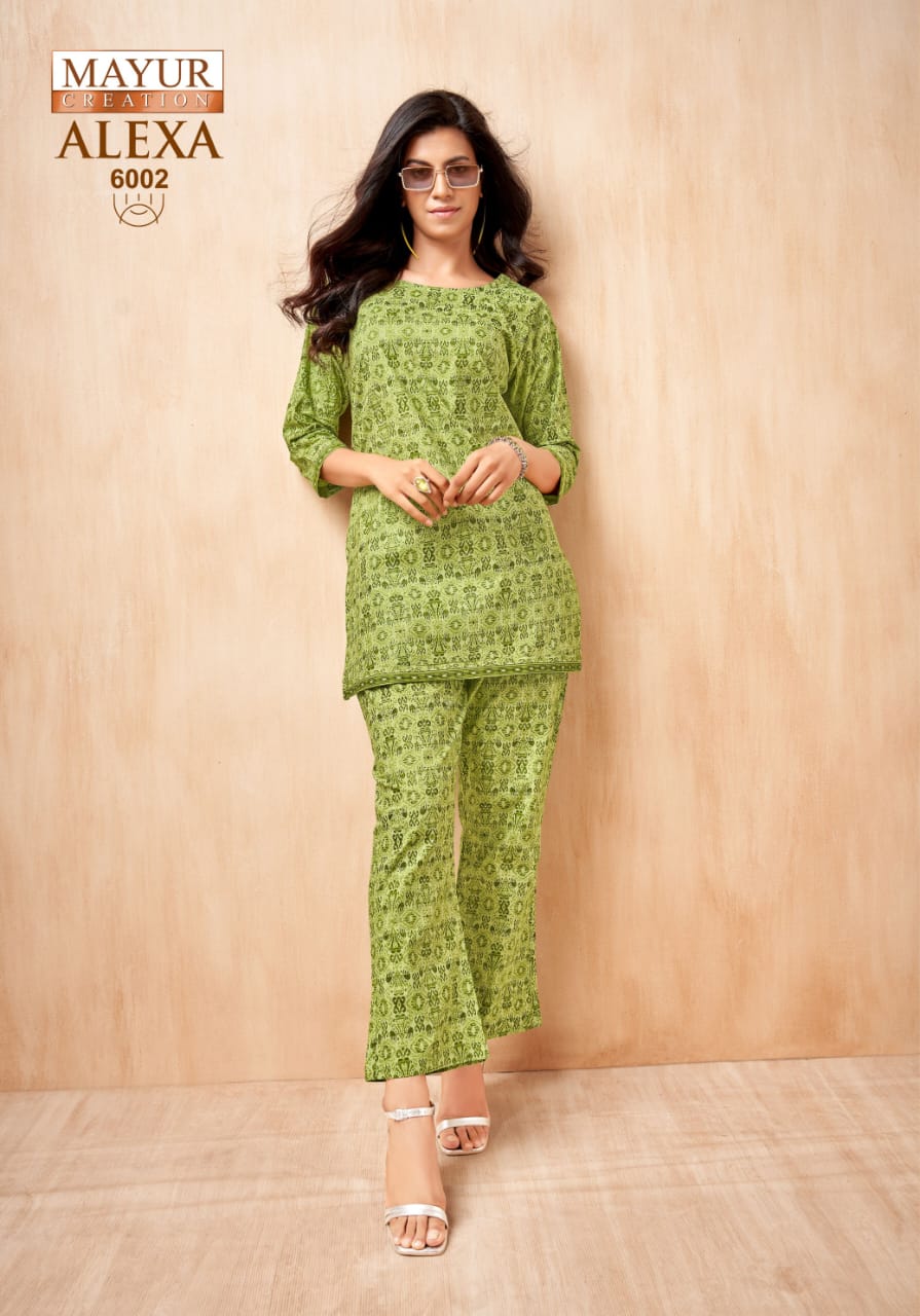 Alexa Vol 6 Mayur Creation Cotton Co Ord Set Manufacturer Gujarat