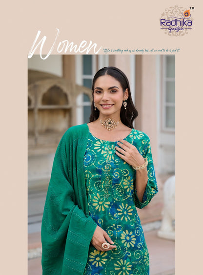 Alexa Vol 6 Radhika Lifestyle Vertican Readymade Pant Style Suits Wholesaler