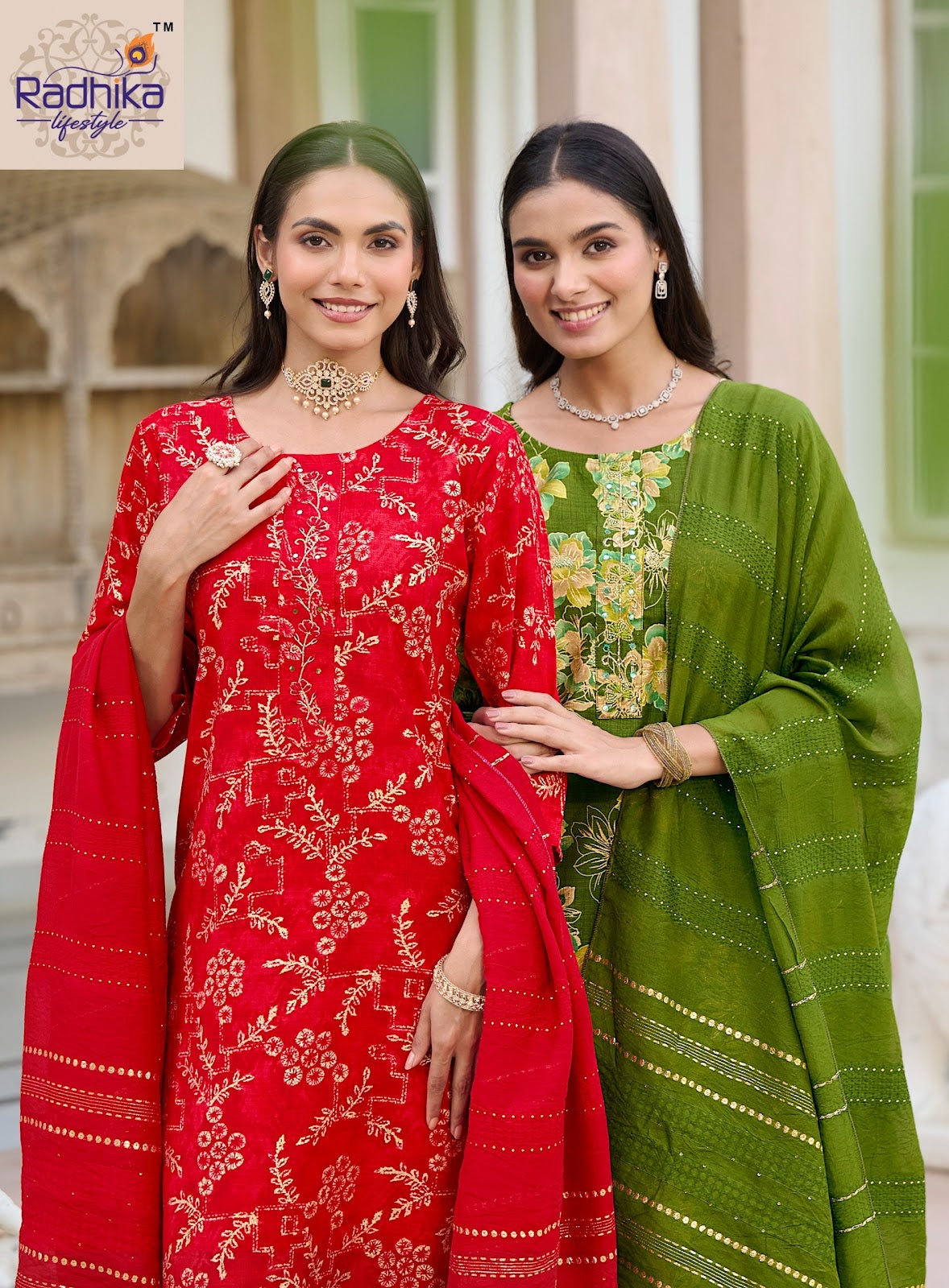 Alexa Vol 6 Radhika Lifestyle Vertican Readymade Pant Style Suits Wholesaler