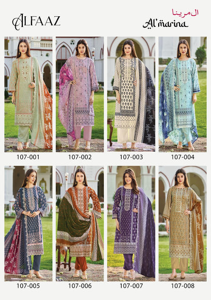 Alfaaz Al Marina Cotton Karachi Salwar Suits Supplier