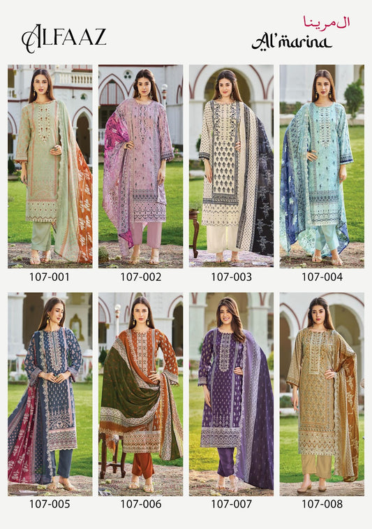 Alfaaz Al Marina Cotton Karachi Salwar Suits Supplier