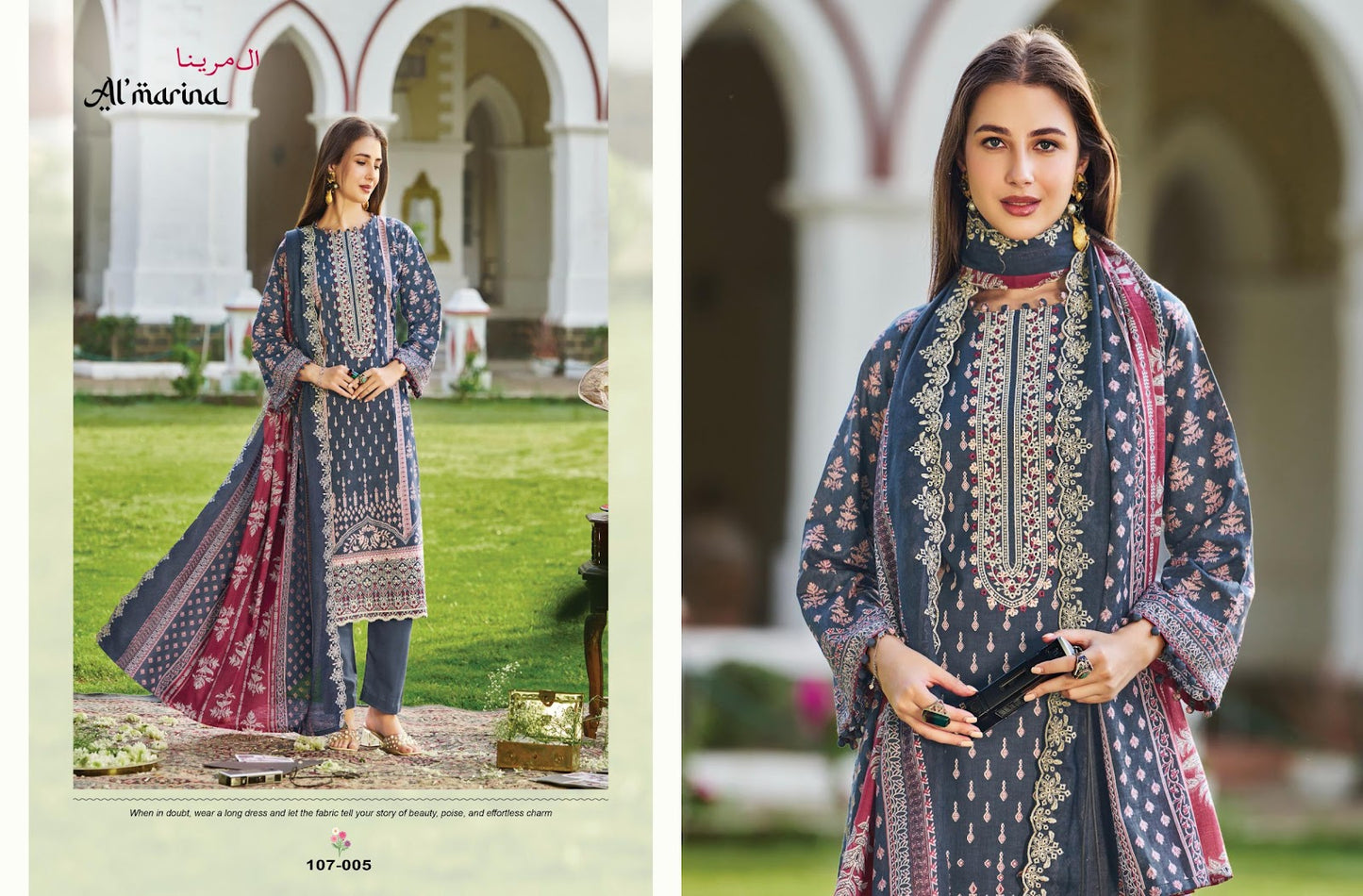 Alfaaz Al Marina Cotton Karachi Salwar Suits Supplier