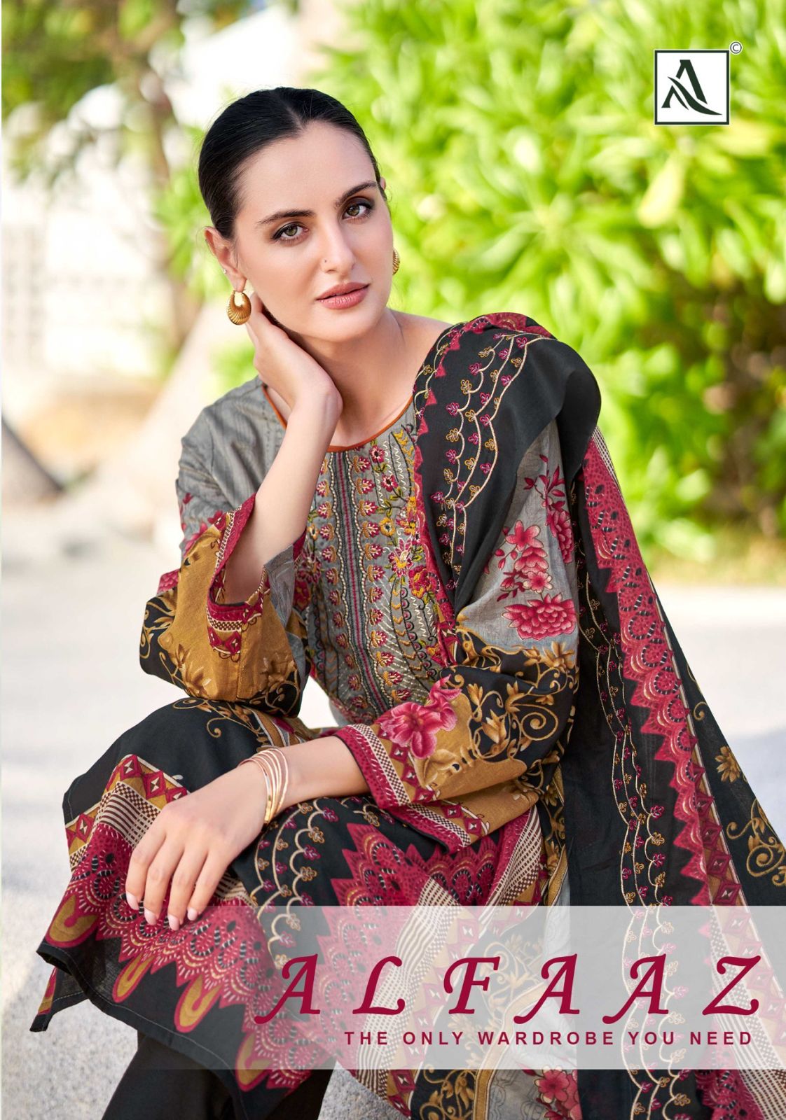 Alfaaz Alok Cambric Cotton Karachi Salwar Suits Manufacturer Ahmedabad