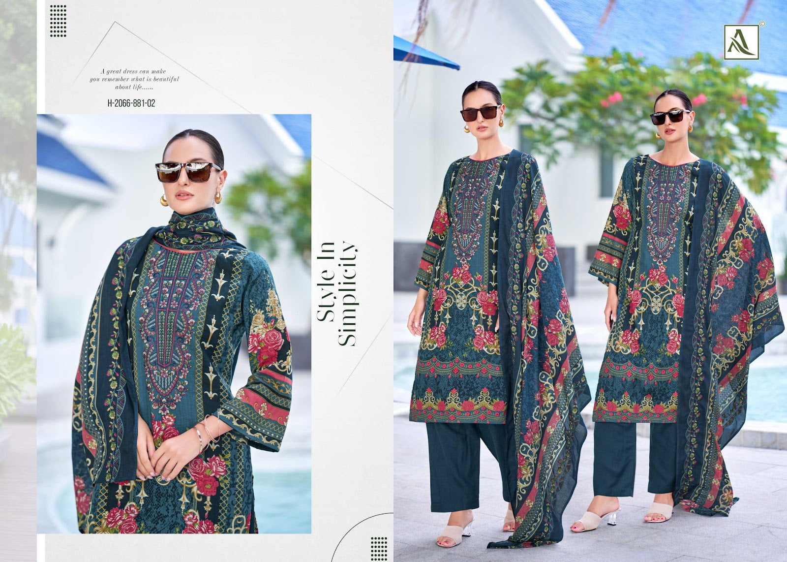 Alfaaz Alok Cambric Cotton Karachi Salwar Suits Manufacturer Ahmedabad