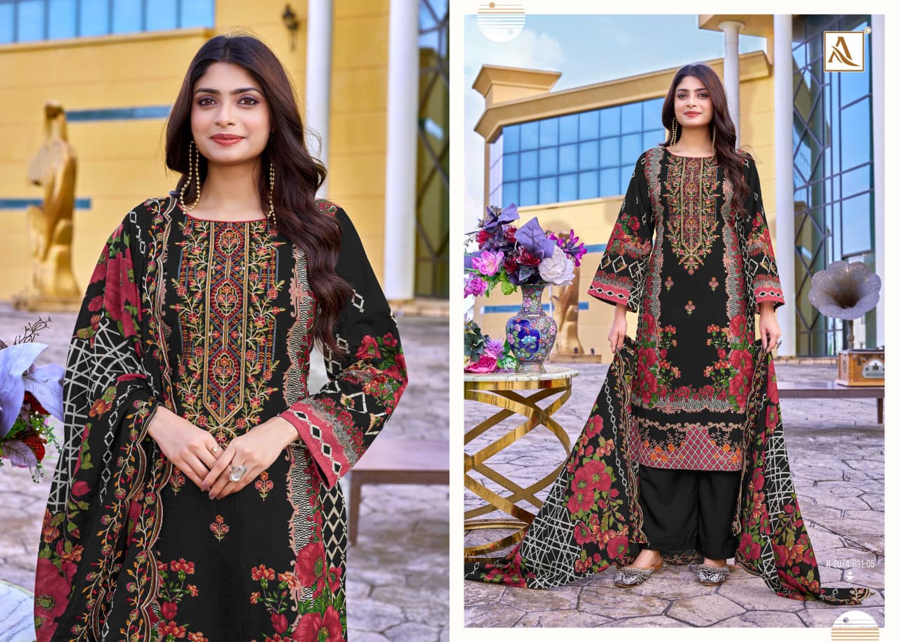 Alfaaz Edition 2 Alok Cambric Cotton Karachi Salwar Suits Exporter India