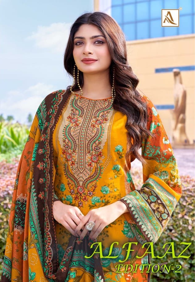 Alfaaz Edition 2 Alok Cambric Cotton Karachi Salwar Suits Exporter India