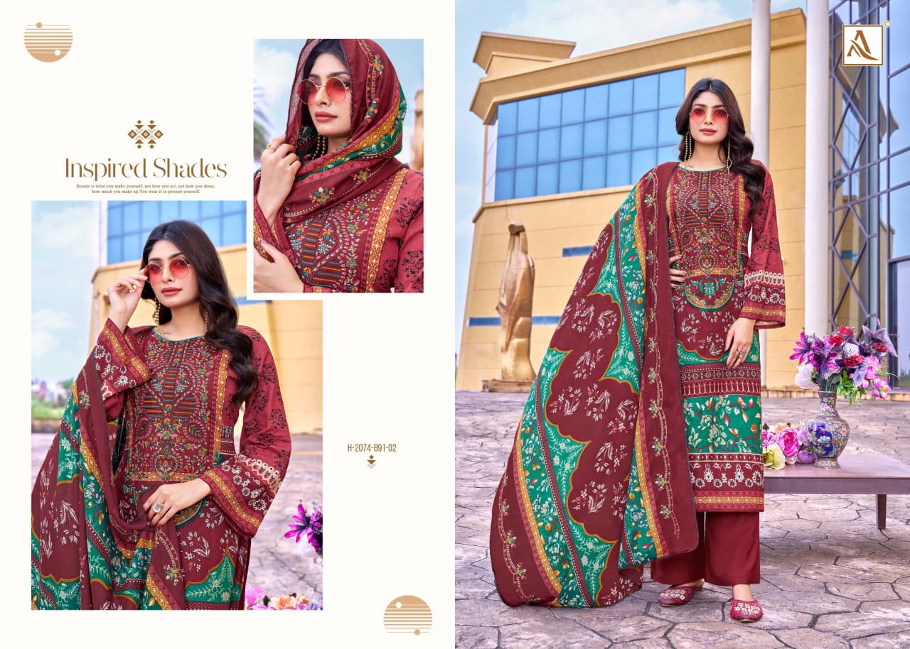 Alfaaz Edition 2 Alok Cambric Cotton Karachi Salwar Suits Exporter India