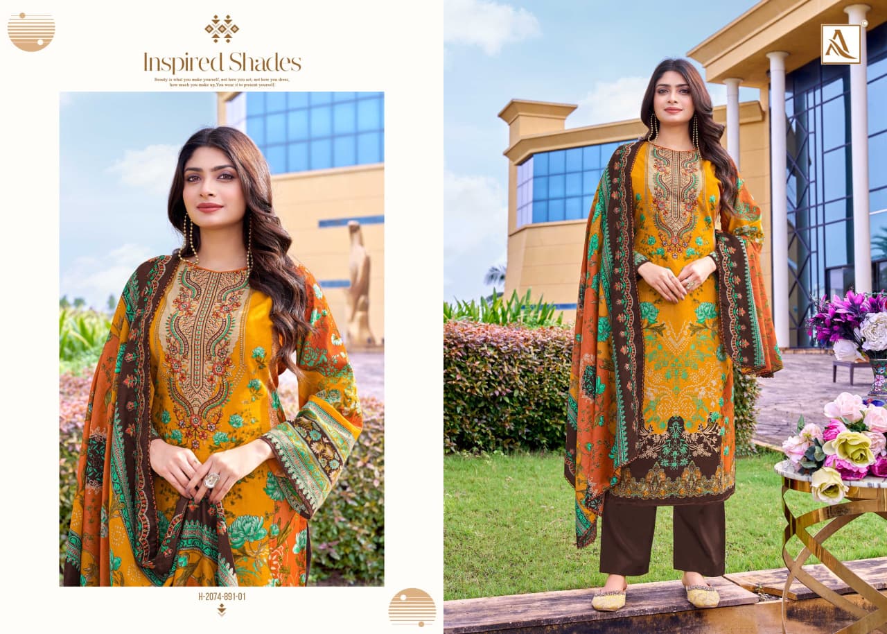 Alfaaz Edition 2 Alok Cambric Cotton Karachi Salwar Suits Exporter India