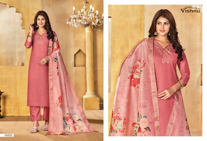 Alfaaz Vol 3 Vishnu Impex Shimmer Pant Style Suits Exporter India