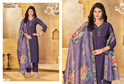 Alfaaz Vol 3 Vishnu Impex Shimmer Pant Style Suits Exporter India