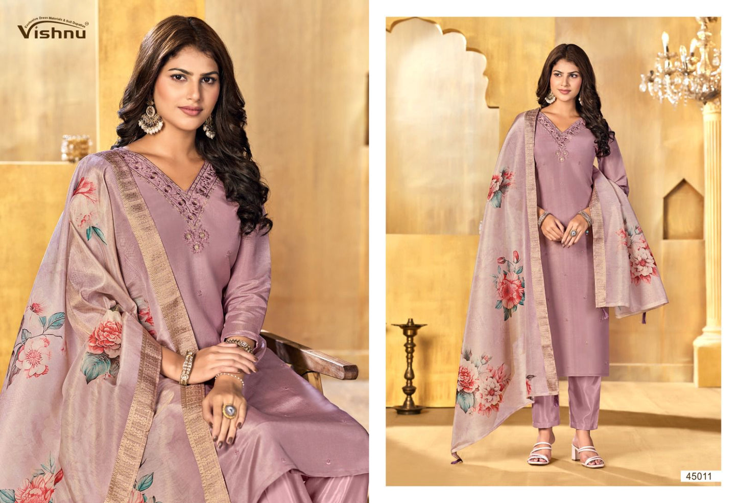 Alfaaz Vol 3 Vishnu Impex Shimmer Pant Style Suits Exporter India