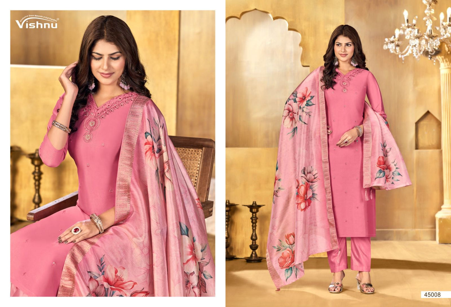Alfaaz Vol 3 Vishnu Impex Shimmer Pant Style Suits Exporter India