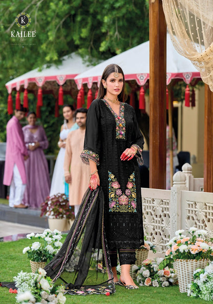 Alfaz Kailee Fashion Viscose Organza Readymade Pant Style Suits Wholesale Price