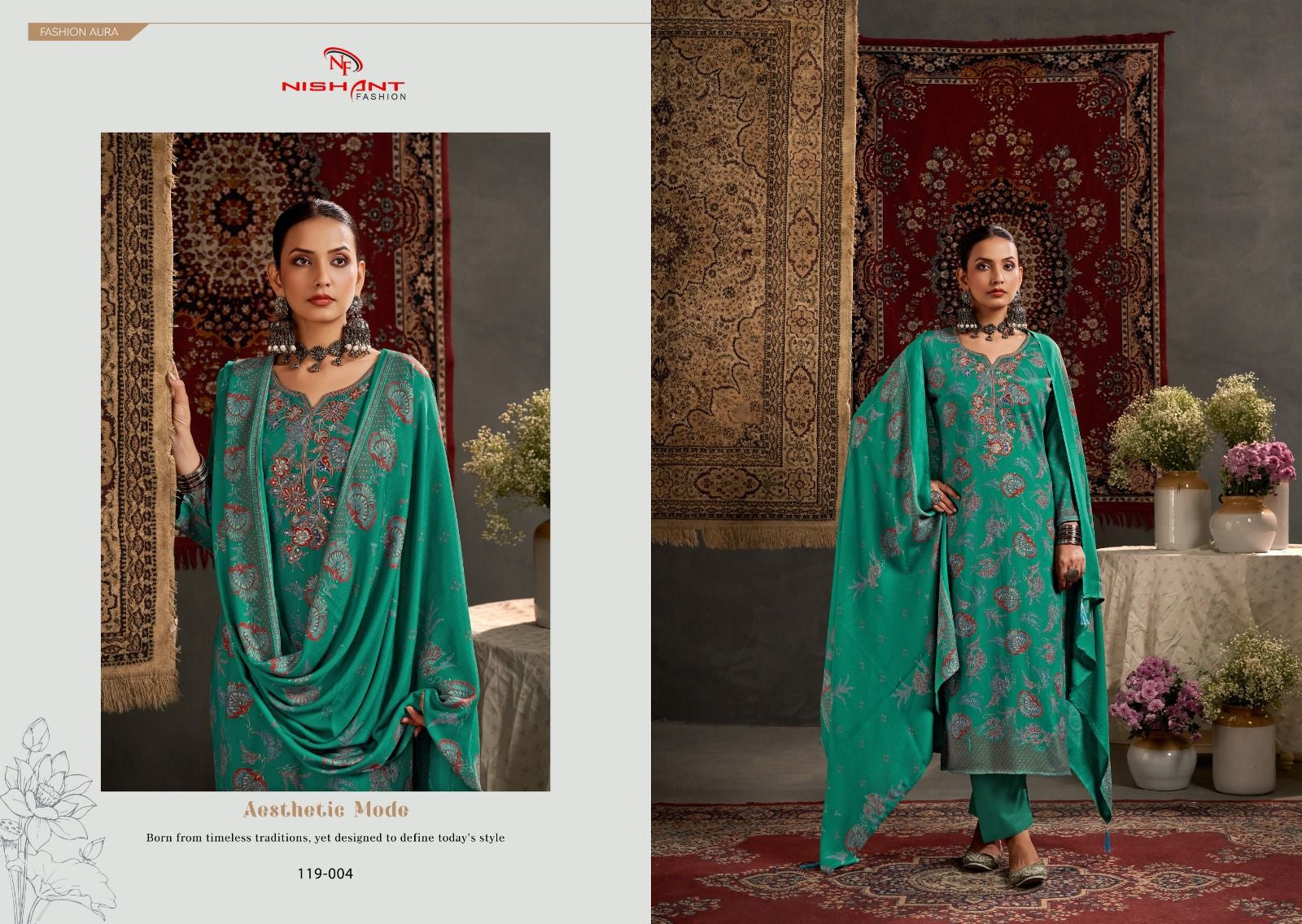 Alfaz Nishant Fashion Pashmina Suits Wholesale Price