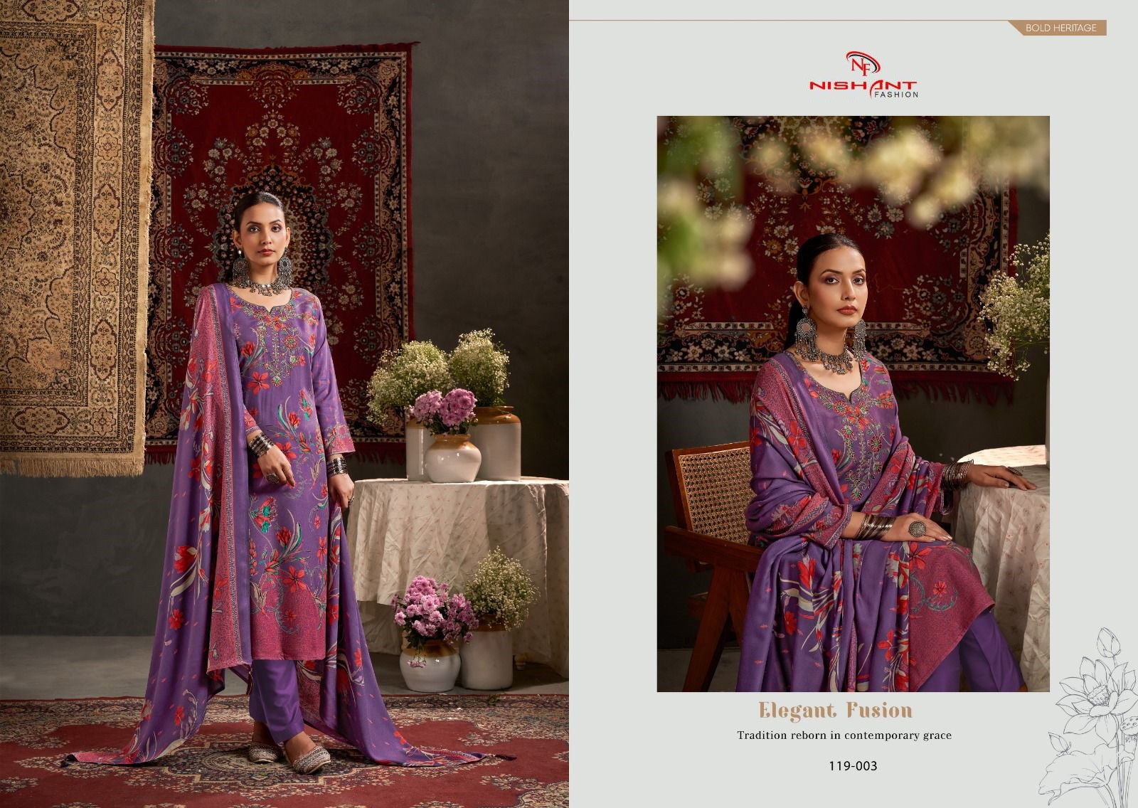 Alfaz Nishant Fashion Pashmina Suits Wholesale Price