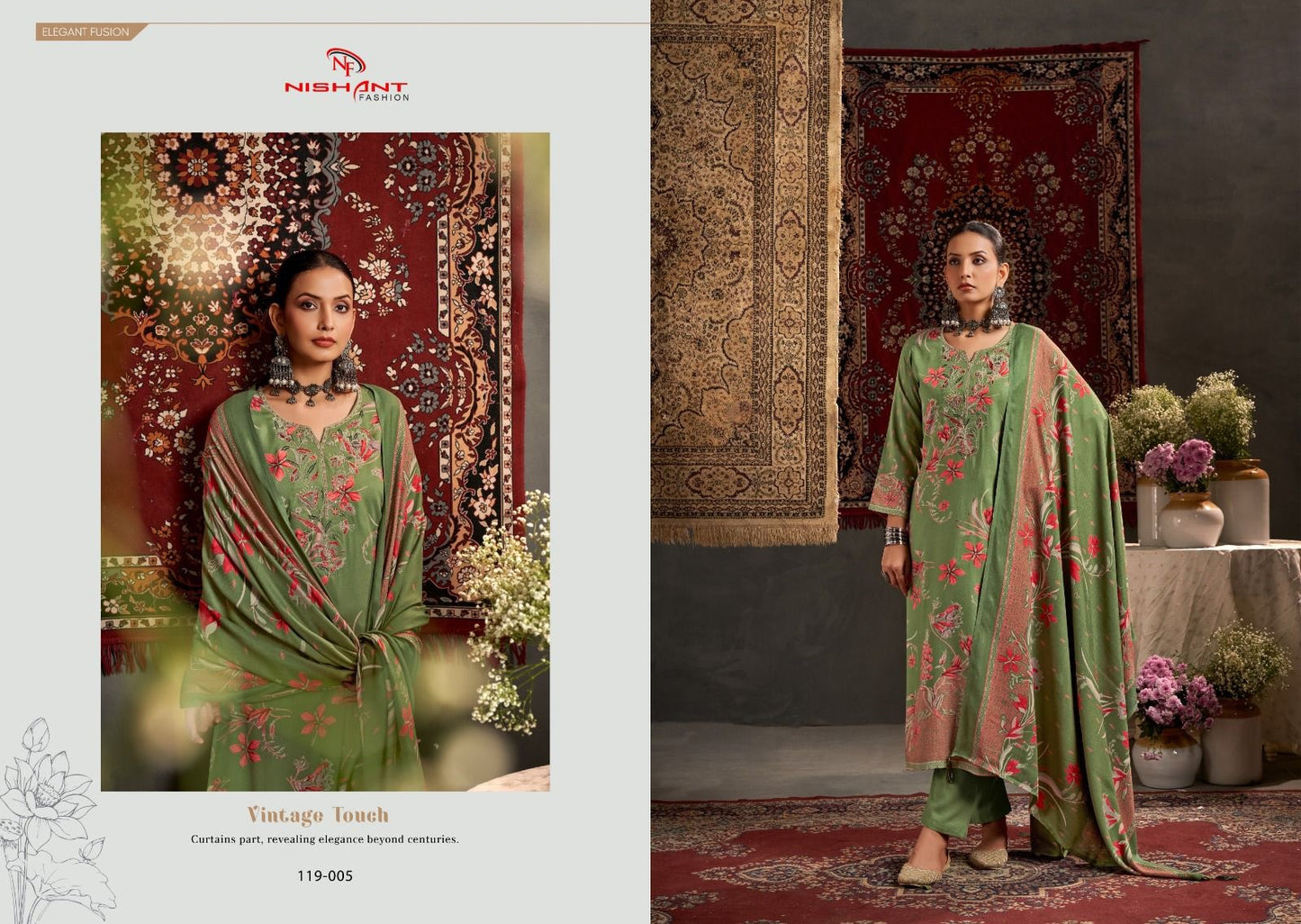 Alfaz Nishant Fashion Pashmina Suits Wholesale Price