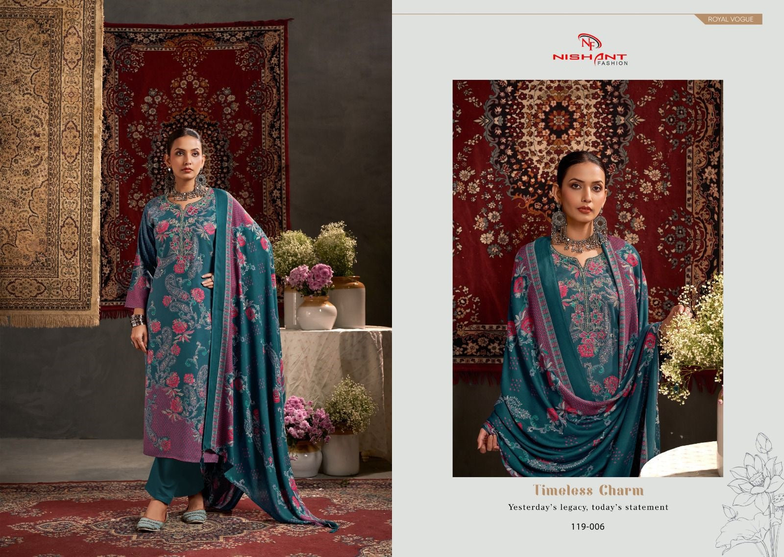 Alfaz Nishant Fashion Pashmina Suits Wholesale Price