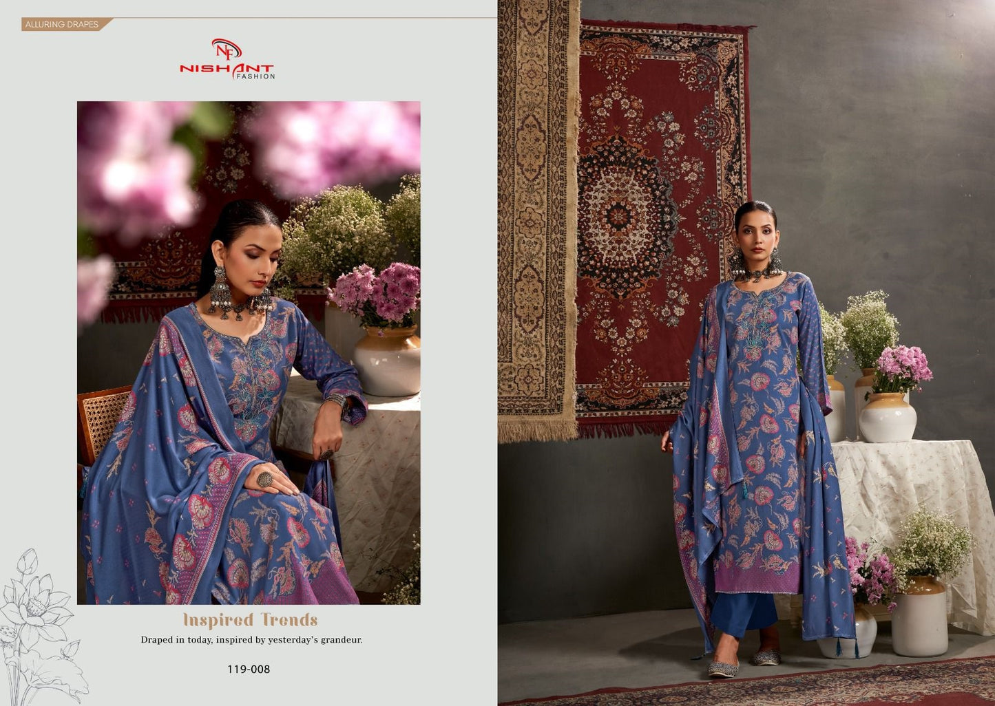 Alfaz Nishant Fashion Pashmina Suits Wholesale Price