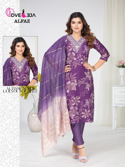 Alfaz Series Dveeja Fashion Vetican Readymade Pant Style Suits Supplier Gujarat