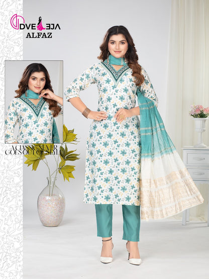 Alfaz Series Dveeja Fashion Vetican Readymade Pant Style Suits Supplier Gujarat