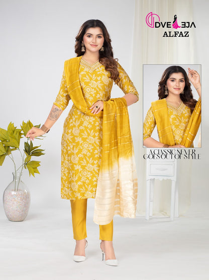 Alfaz Series Dveeja Fashion Vetican Readymade Pant Style Suits Supplier Gujarat