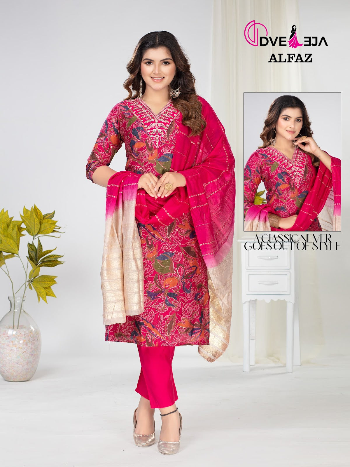 Alfaz Series Dveeja Fashion Vetican Readymade Pant Style Suits Supplier Gujarat