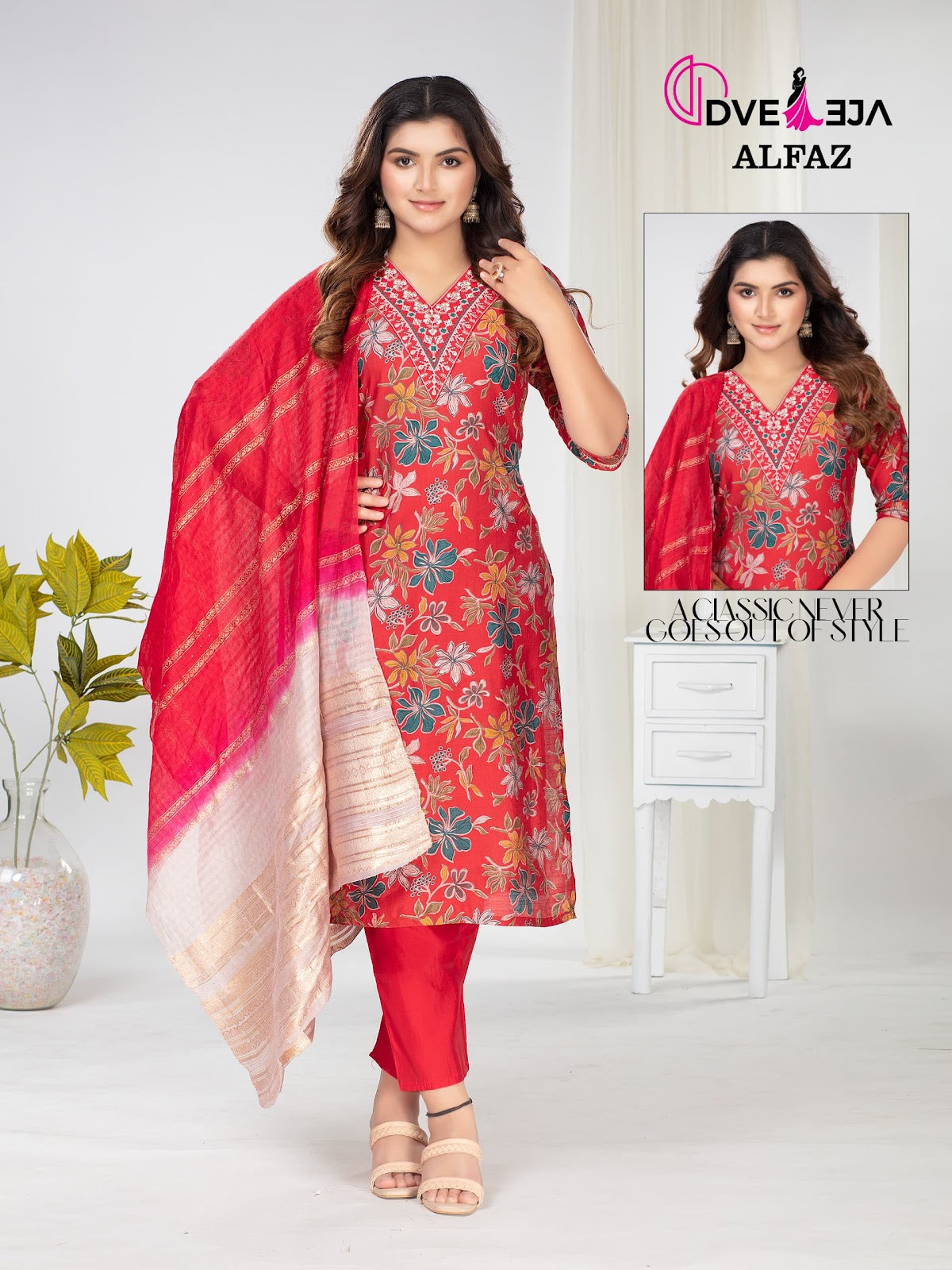 Alfaz Series Dveeja Fashion Vetican Readymade Pant Style Suits Supplier Gujarat