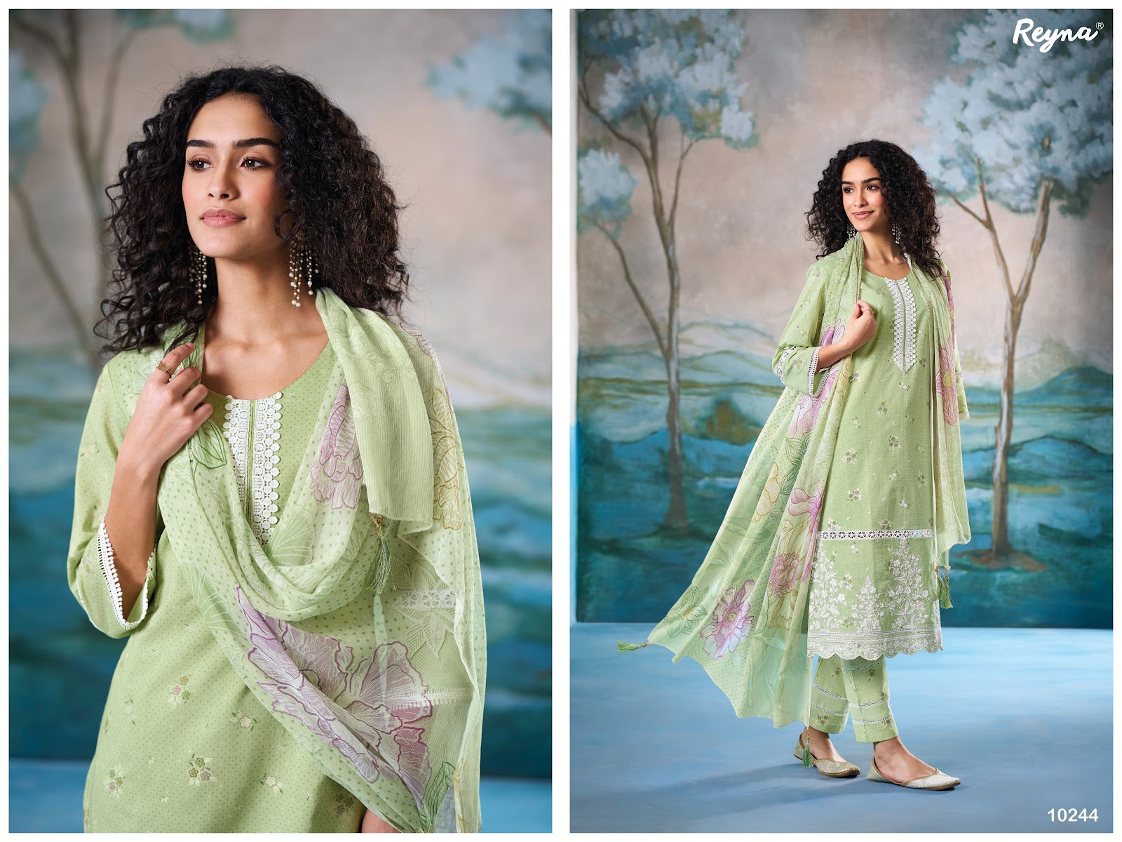 Alia Reyna Cotton Pant Style Suits Exporter Gujarat