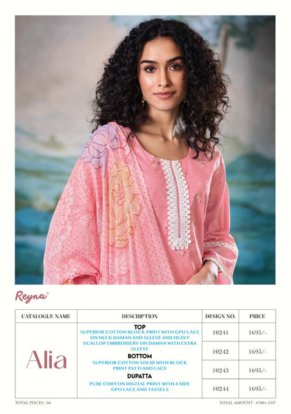 Alia Reyna Cotton Pant Style Suits Exporter Gujarat