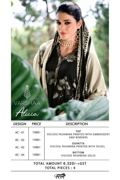 Alicia Varshaa Pashmina Suits Wholesaler Ahmedabad
