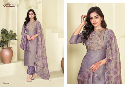 Alifaa Vishnu Impex Salsa Silk Pant Style Suits Wholesaler India