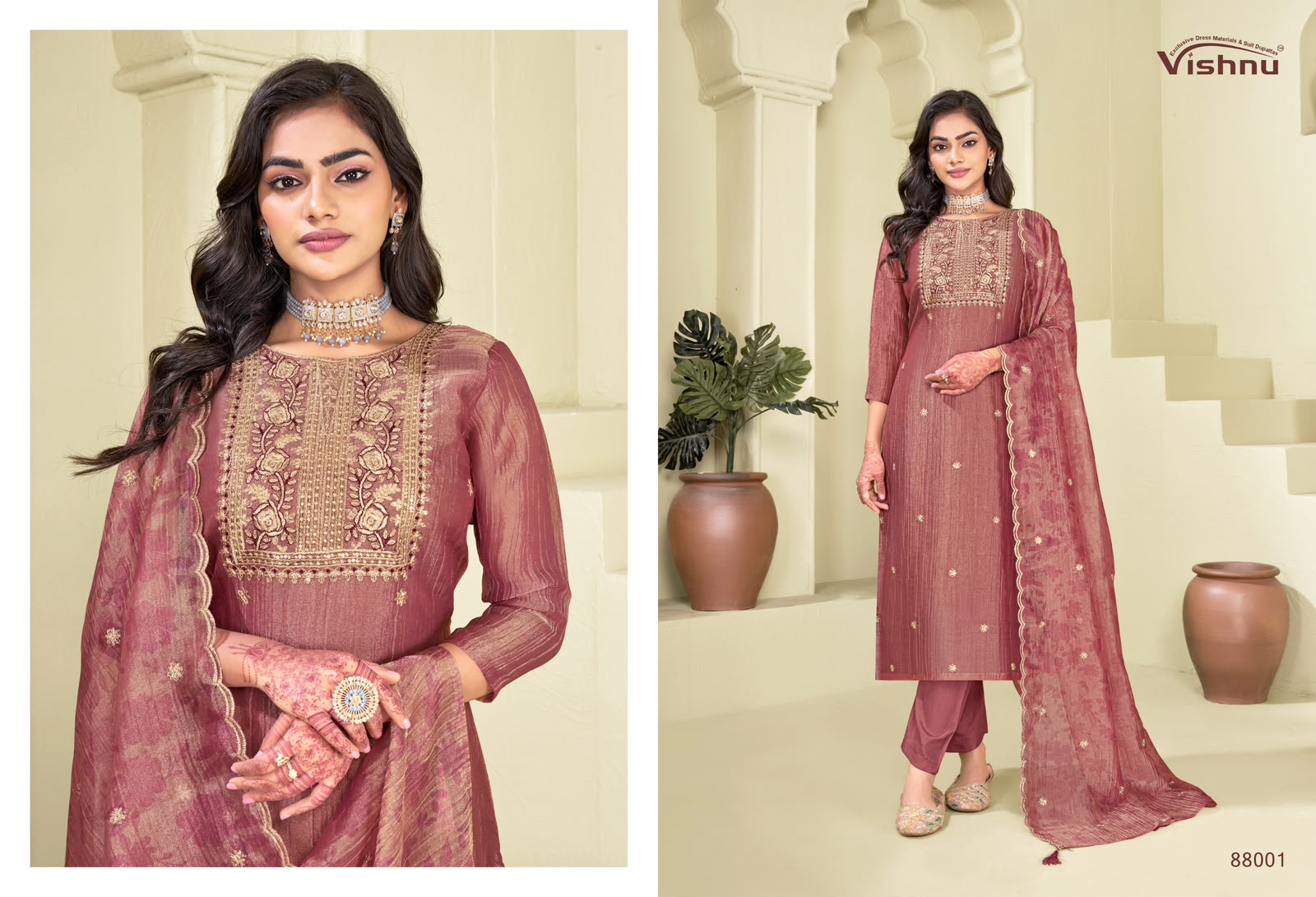 Alifaa Vishnu Impex Salsa Silk Pant Style Suits Wholesaler India