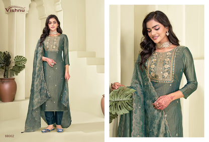 Alifaa Vishnu Impex Salsa Silk Pant Style Suits Wholesaler India