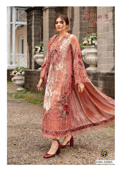 Alija B Vol 33 Heavy Cotton Luxury Collection Keval Fab Karachi Salwar Suits Wholesale Rate