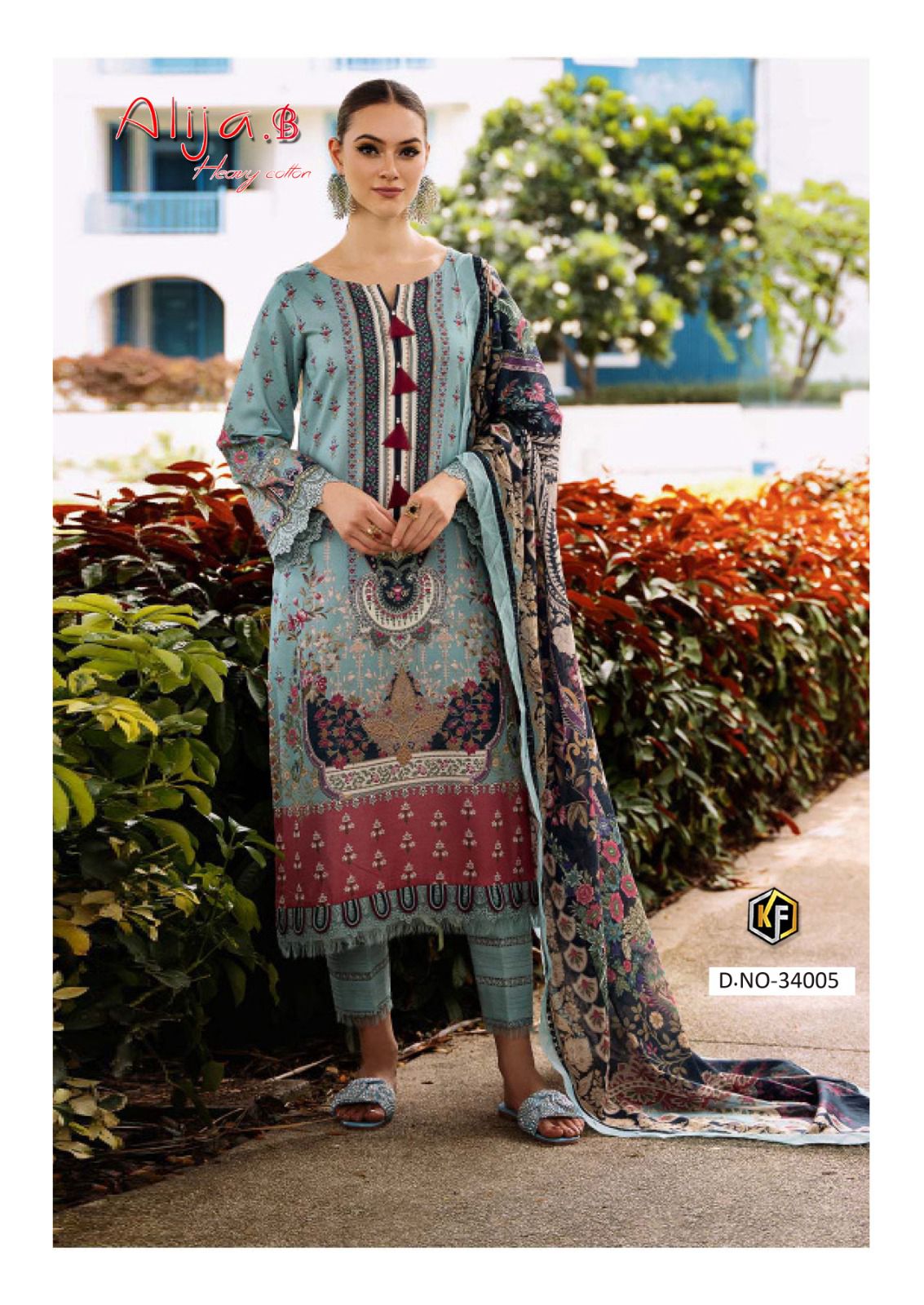 Alija B Vol 34 Heavy Cotton Luxury Collection Keval Fab Karachi Readymade Suits Wholesaler India