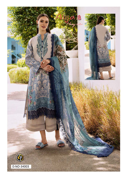 Alija B Vol 34 Heavy Cotton Luxury Collection Keval Fab Karachi Salwar Suits Wholesale Rate