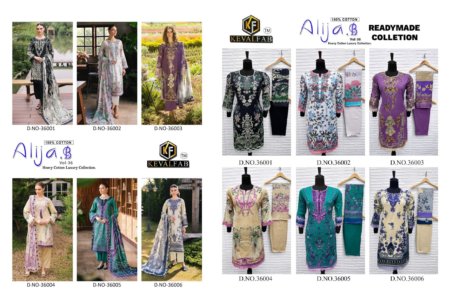 Alija B Vol 36 Heavy Cotton Luxury Collection Keval Fab Lawn Karachi Readymade Suits Wholesale Price