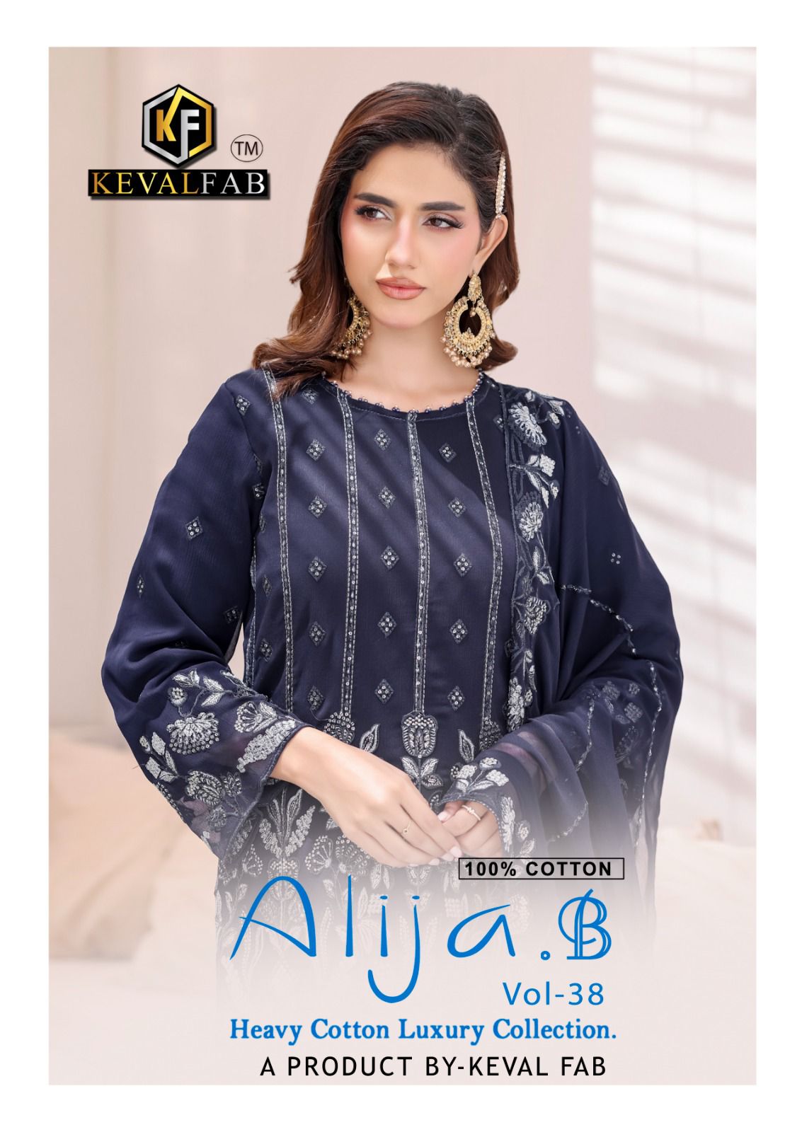 Alija B Vol 38 Heavy Cotton Luxury Collection Keval Fab Karachi Salwar Suits Wholesale Rate