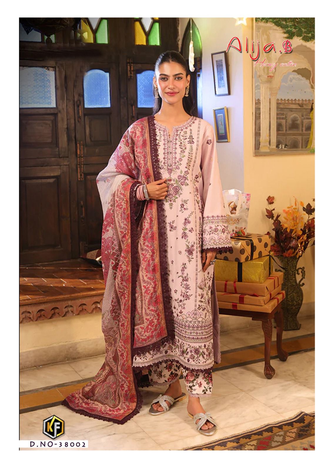 Alija B Vol 38 Heavy Cotton Luxury Collection Keval Fab Karachi Salwar Suits Wholesale Rate