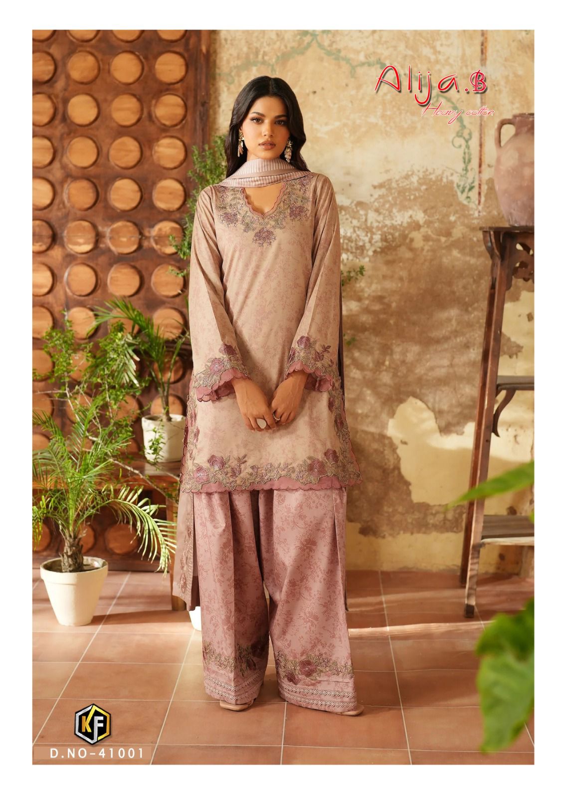 Alija B Vol 41 Keval Fab Lawn Cotton Karachi Salwar Suits Exporter
