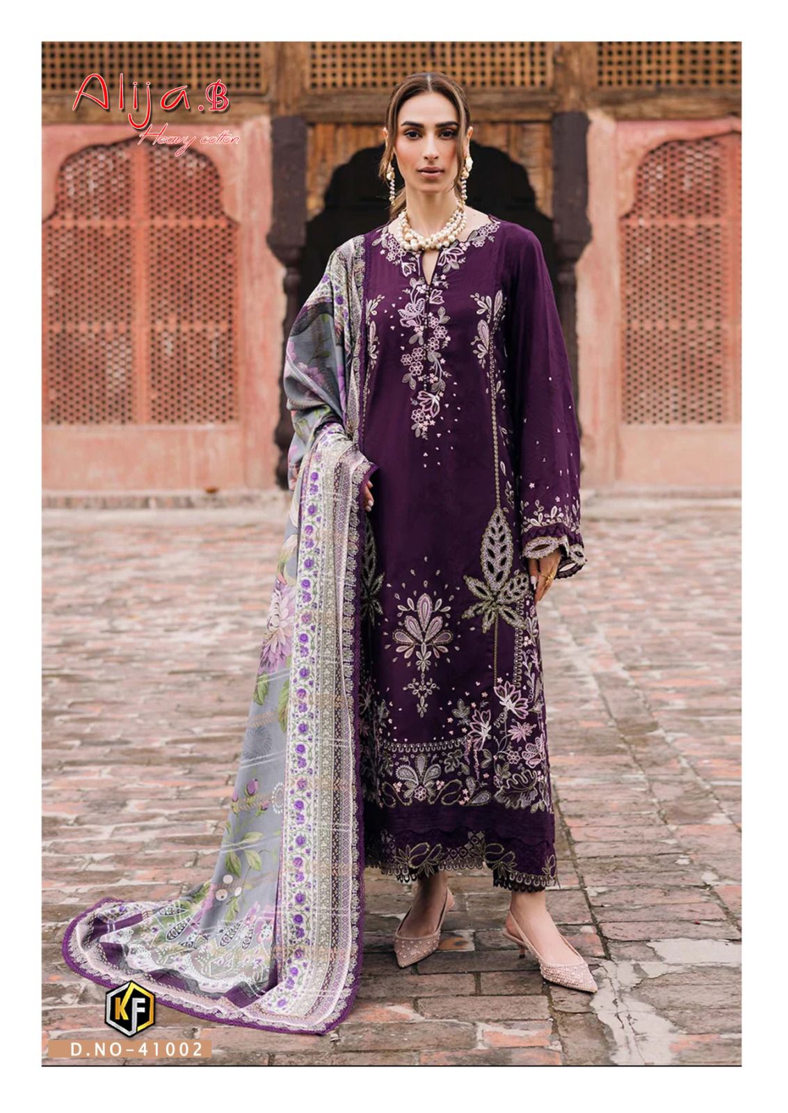 Alija B Vol 41 Keval Fab Lawn Cotton Karachi Salwar Suits Exporter