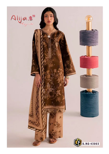 Alija B Vol 43 Keval Fab Lawn Cotton Karachi Salwar Suits Wholesale