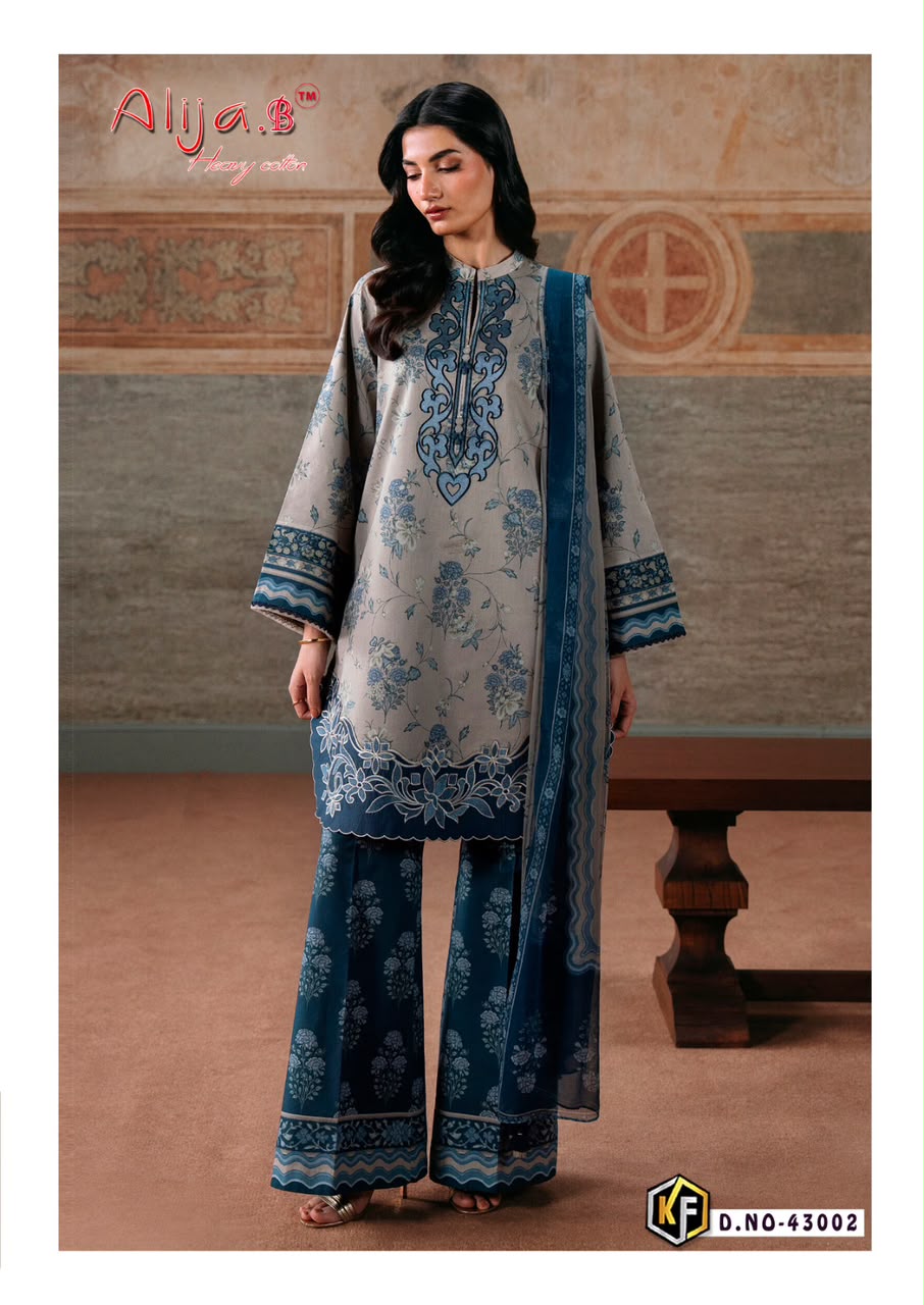 Alija B Vol 43 Keval Fab Lawn Cotton Karachi Salwar Suits Wholesale