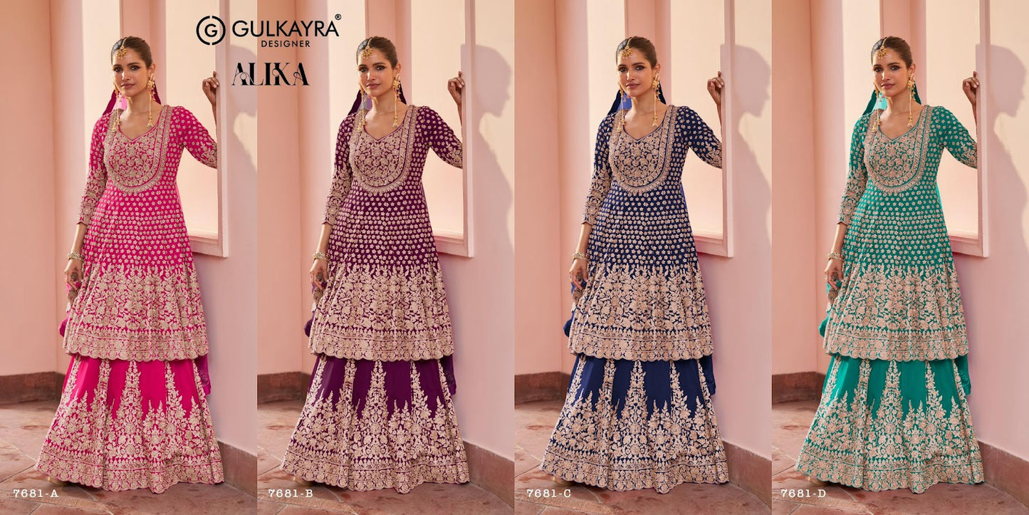 Alika Gulkayra Designer Georgette Readymade Suits Manufacturer